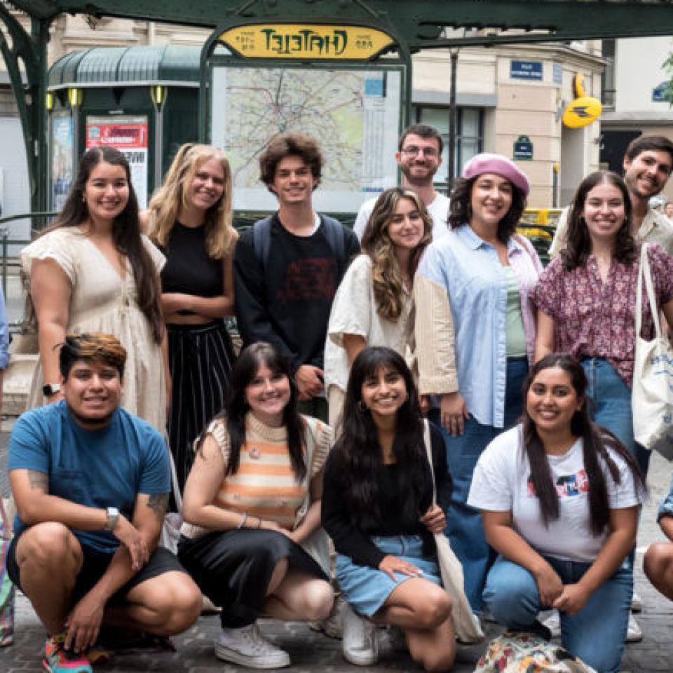 St. Edward's students studying abroad in Paris, France