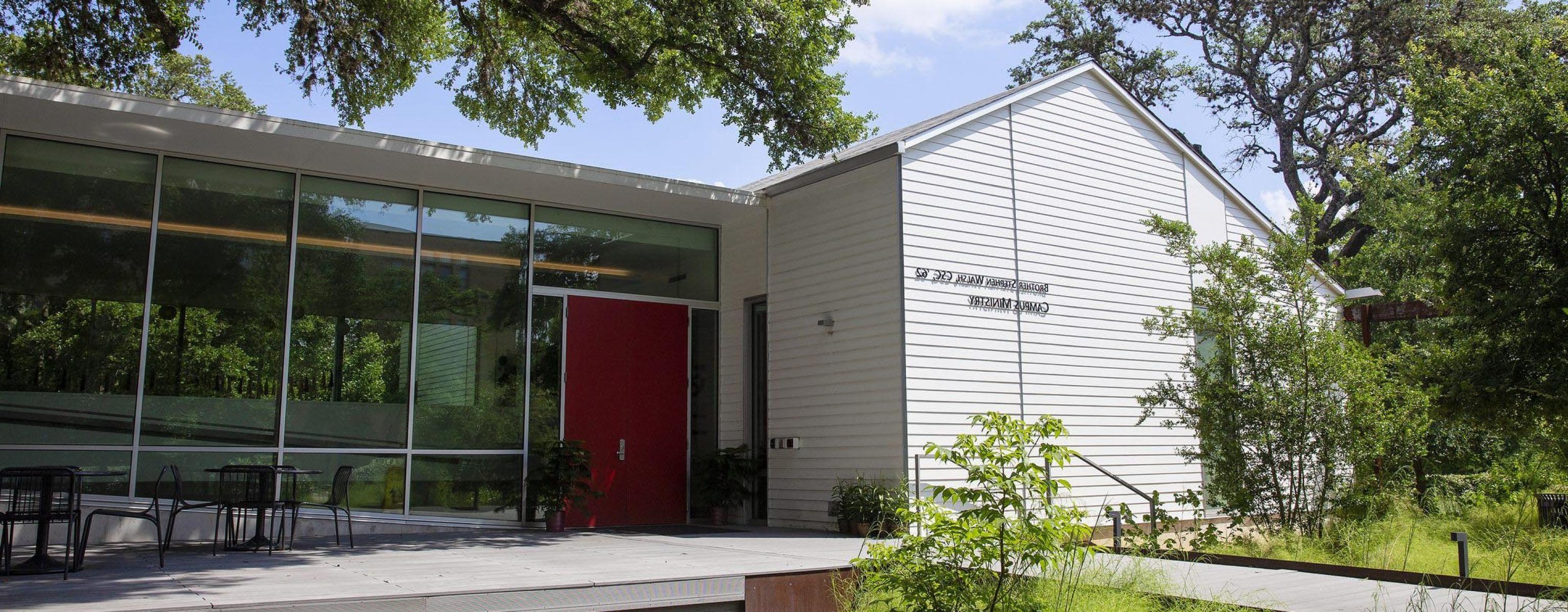 Building exterior of St. Edward's campus ministry 